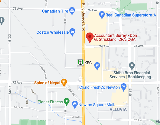 location map of Strickland, CPA